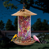 LUMIRO Outdoor Hanging Solar Bird Feeder and Garden Lantern_5