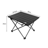 HYPERANGER Portable Aluminum Alloy Camping Folding Picnic Table-S_4