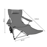 HYPERANGER Camping Chair with Foot Rest | Adjustable Sit and Lie Folding Chair for Ultimate Comfort_4