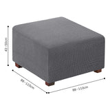 COMFEYA Square Ottoman Cover Premium Furniture Protector with Elastic Bottom_9