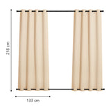 COMFEYA 2-Panel Weighted Blackout Curtains - Outdoor Patio Privacy and Wind Protection_5