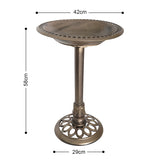 GREENHAVEN Antique Style Resin Outdoor Garden Bird Bath_1