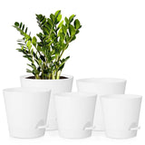 GREENHAVEN Self Watering Planters with Drainage Hole - Set of 5_0