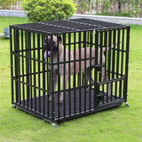 PETSWOL Heavy Duty Pet Dog Cage Strong Metal Crate Kennel Playpen with Wheels &Tray_0