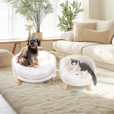 PETSWOL Pet Sofa Bed Raised Cat Chair with Removable Cushion_6