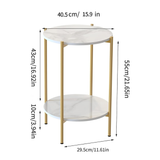 COMFEYA 2 Tier Round Coffee End Table with Storage Shelf_11