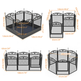 8-Panel DIY Heavy Duty Dog Playpen with Waterproof Pad_10