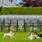 8-Panel DIY Heavy Duty Dog Playpen with Waterproof Pad_0