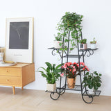 GREENYHAVEN 7 Tier Metal Plant Shelf Stand Multilayer Potted Display Rack Patio_1