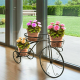 3-Tier Bicycle Plant Stand Wrought Iron Tricycle Planter_2