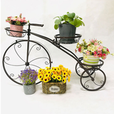 3-Tier Bicycle Plant Stand Wrought Iron Tricycle Planter_4