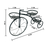 3-Tier Bicycle Plant Stand Wrought Iron Tricycle Planter_7