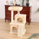 PETSWOL Cat Tree Tower House Condo Perch Entertainment Scratching for Kitten Multi-Level Tower_1