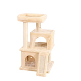 PETSWOL Cat Tree Tower House Condo Perch Entertainment Scratching for Kitten Multi-Level Tower_3