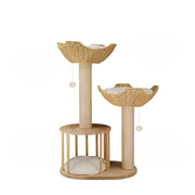 PETSWOL 3 Tier Cat Climbing Tree Indoor Kittens Activity Center Tower with Scratching Post