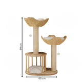 PETSWOL 3 Tier Cat Climbing Tree Indoor Kittens Activity Center Tower with Scratching Post