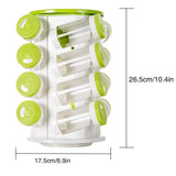 Revolving Transparent Spice Rack Seasoning Rotating Organizer_3