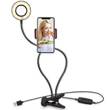 Flexible Clip-on Photography Selfie Ring Light with Adjustable Brightness_0