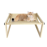 PETSWOL Breathable Cat Bed Wooden Cat Hammock_8