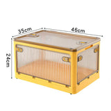Multiple Openings Stackable and Foldable Clear Plastic Storage Box with Wheels_22