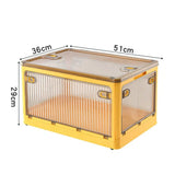 Multiple Openings Stackable and Foldable Clear Plastic Storage Box with Wheels_23