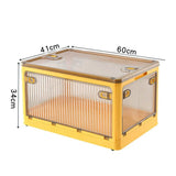 Multiple Openings Stackable and Foldable Clear Plastic Storage Box with Wheels_24