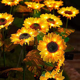 Waterproof LED Solar Sunflower Stake Lights for Garden Déco_10